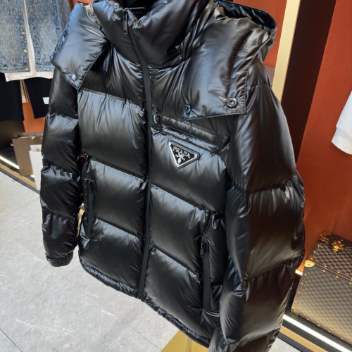 Replica Prada Down Feather Coat Long Sleeved For Unisex #1137003 $210.00 USD for Wholesale
