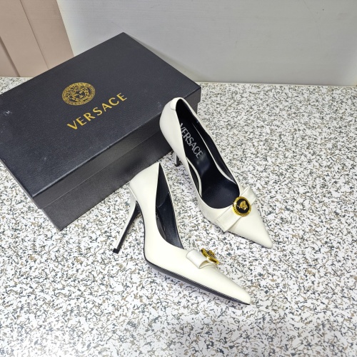 Replica Versace High-Heeled Shoes For Women #1137358 $112.00 USD for Wholesale