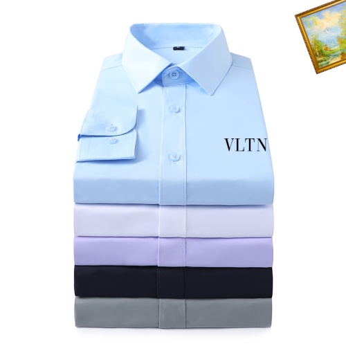 Replica Valentino Shirts Long Sleeved For Men #1137827 $40.00 USD for Wholesale