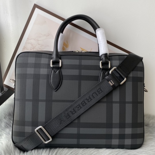 Replica Burberry AAA Man Handbags #1137861 $140.00 USD for Wholesale