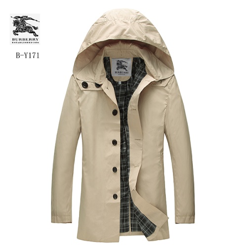 Burberry Trench Coat Long Sleeved For Men #1140002 $60.00 USD, Wholesale Replica Burberry Trench Coat