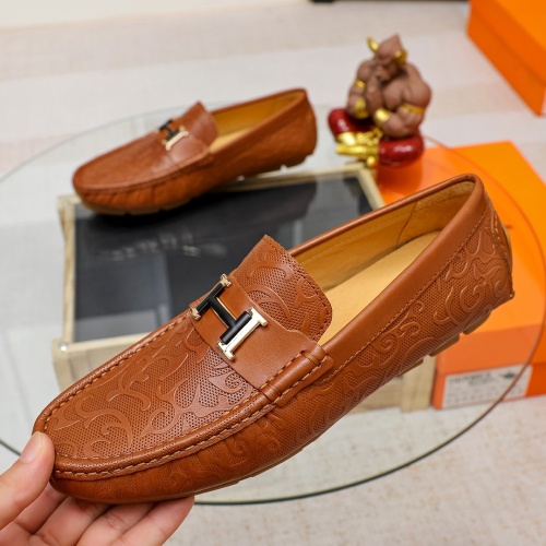 Hermes Leather Shoes For Men #1140703 $68.00 USD, Wholesale Replica Hermes Leather Shoes