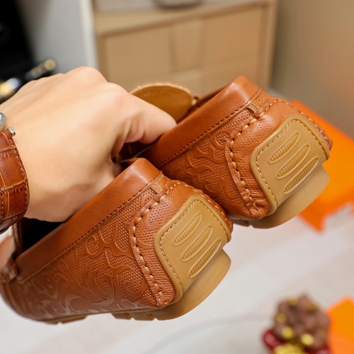 Replica Hermes Leather Shoes For Men #1140703 $68.00 USD for Wholesale