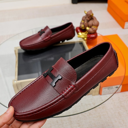 Hermes Leather Shoes For Men #1140705 $68.00 USD, Wholesale Replica Hermes Leather Shoes