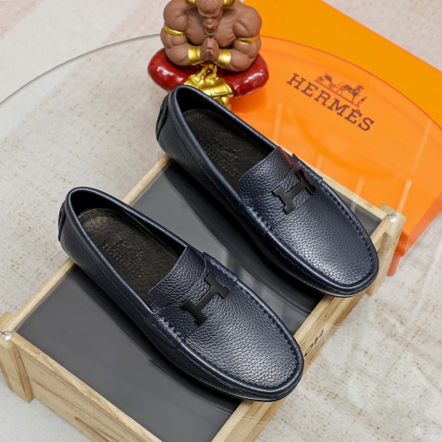 Replica Hermes Leather Shoes For Men #1140706 $68.00 USD for Wholesale