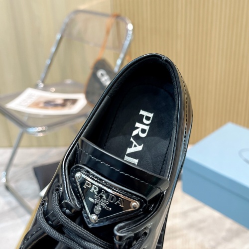 Replica Prada Leather Shoes For Women #1140734 $100.00 USD for Wholesale