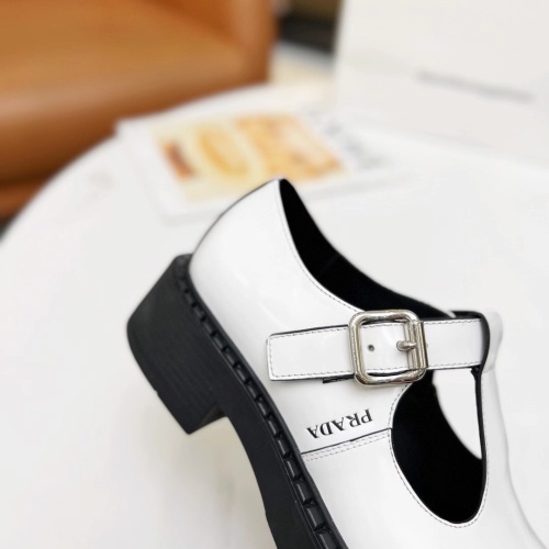 Replica Prada Leather Shoes For Women #1140741 $92.00 USD for Wholesale