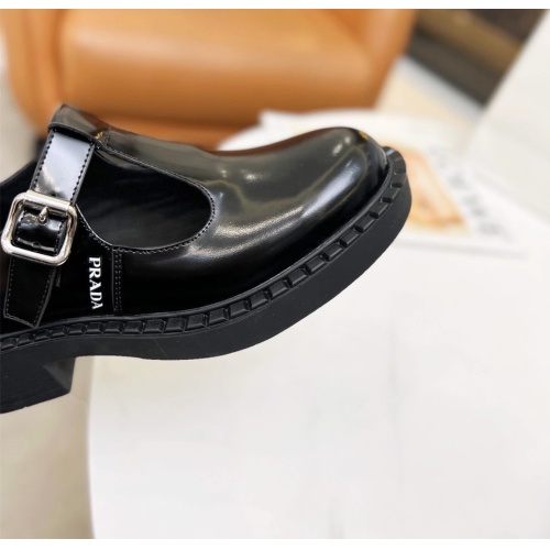 Replica Prada Leather Shoes For Women #1140742 $92.00 USD for Wholesale