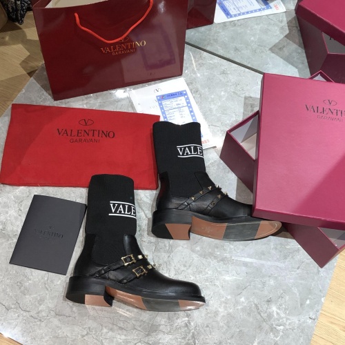 Replica Valentino Boots For Women #1140968 $100.00 USD for Wholesale