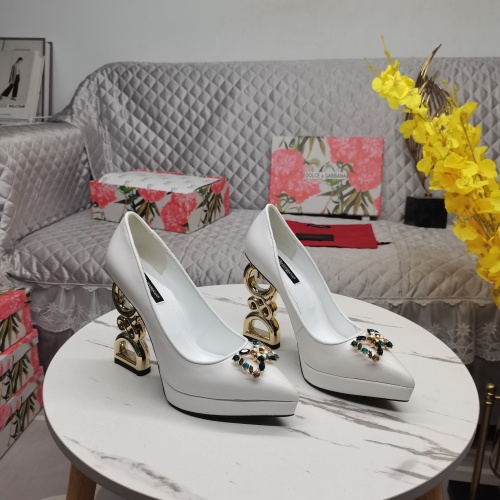 Dolce &amp; Gabbana D&amp;G High-Heeled Shoes For Women #1141189 $160.00 USD, Wholesale Replica Dolce &amp; Gabbana D&amp;G High-Heeled Shoes