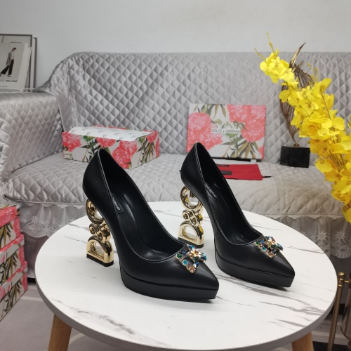 Dolce &amp; Gabbana D&amp;G High-Heeled Shoes For Women #1141190 $160.00 USD, Wholesale Replica Dolce &amp; Gabbana D&amp;G High-Heeled Shoes