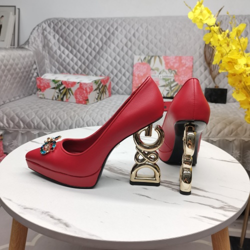 Replica Dolce & Gabbana D&G High-Heeled Shoes For Women #1141193 $160.00 USD for Wholesale