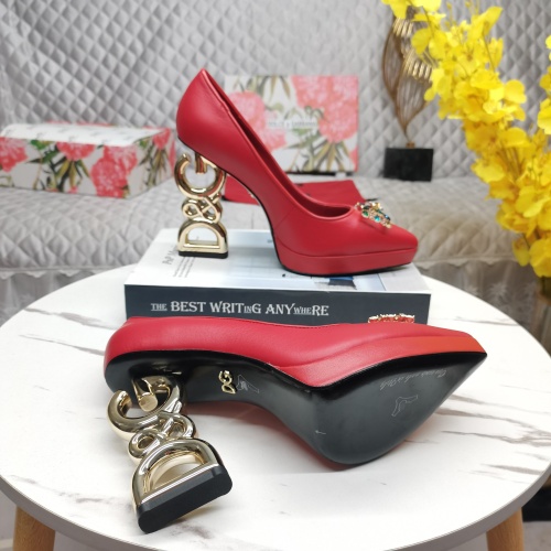 Replica Dolce & Gabbana D&G High-Heeled Shoes For Women #1141193 $160.00 USD for Wholesale