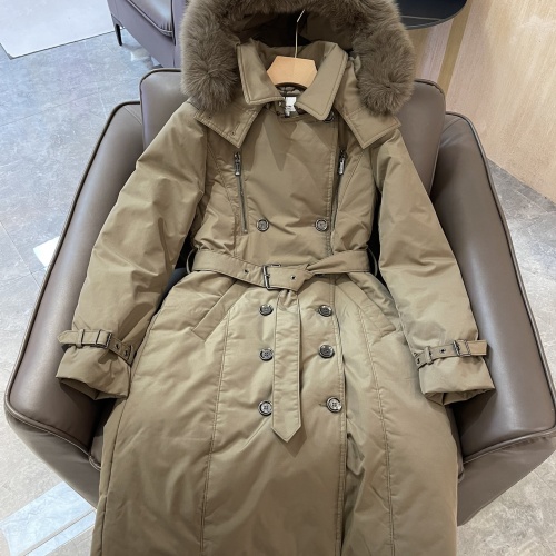 Burberry Down Feather Coat Long Sleeved For Women #1141505 $280.99 USD, Wholesale Replica Burberry Down Feather Coat