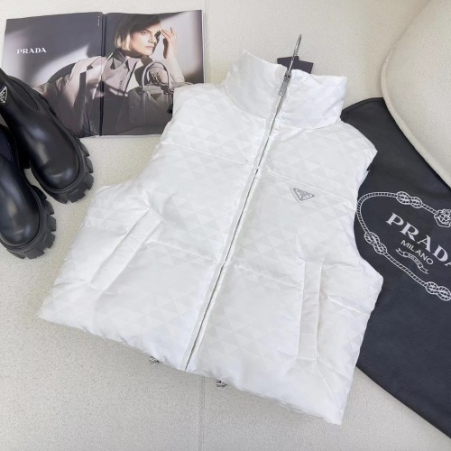 Prada Down Feather Coat Sleeveless For Women #1141507 $192.00 USD, Wholesale Replica Prada Down Feather Coat