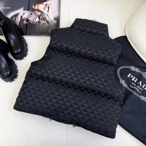 Replica Prada Down Feather Coat Sleeveless For Women #1141508 $192.00 USD for Wholesale