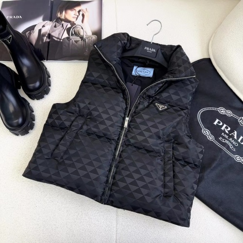 Replica Prada Down Feather Coat Sleeveless For Women #1141508 $192.00 USD for Wholesale