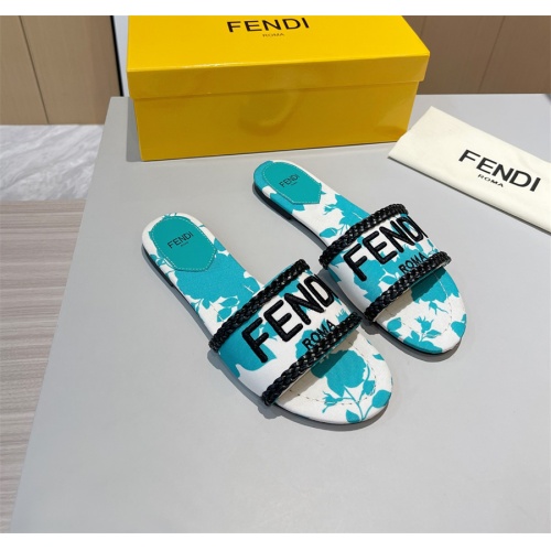 Replica Fendi Slippers For Women #1141591 $80.00 USD for Wholesale
