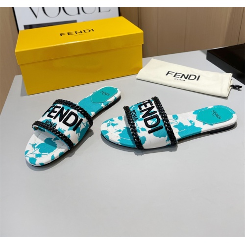 Replica Fendi Slippers For Women #1141591 $80.00 USD for Wholesale