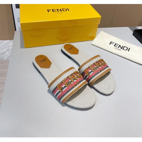 Replica Fendi Slippers For Women #1141597 $80.00 USD for Wholesale