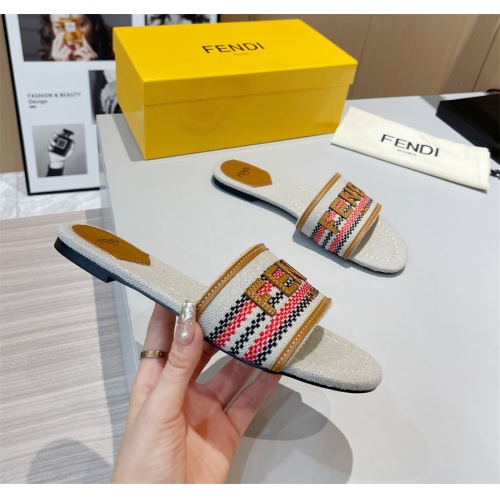 Replica Fendi Slippers For Women #1141597 $80.00 USD for Wholesale