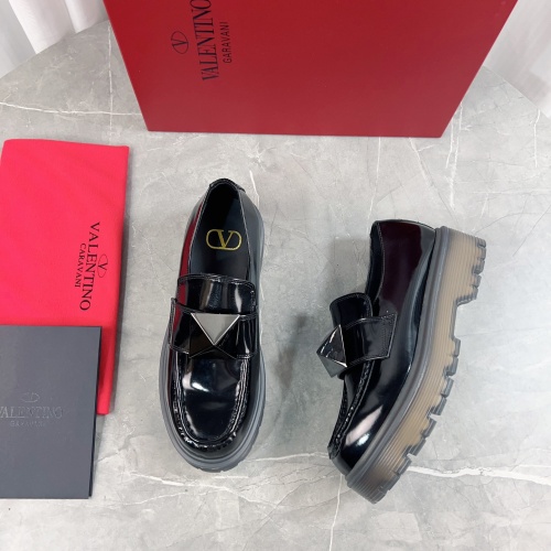 Valentino Leather Shoes For Women #1143844 $122.00 USD, Wholesale Replica Valentino Leather Shoes