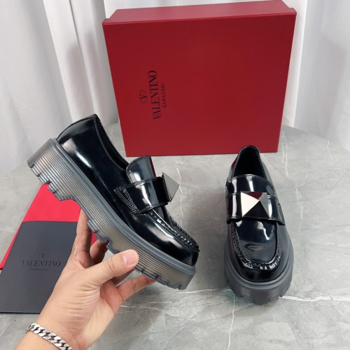 Replica Valentino Leather Shoes For Women #1143844 $122.00 USD for Wholesale