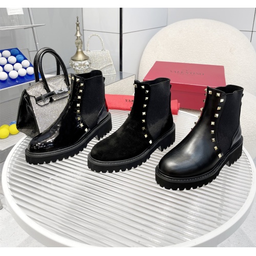 Replica Valentino Boots For Women #1144036 $102.00 USD for Wholesale