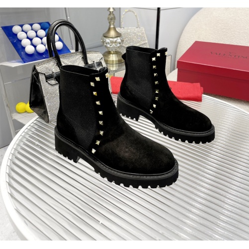 Replica Valentino Boots For Women #1144037 $102.00 USD for Wholesale