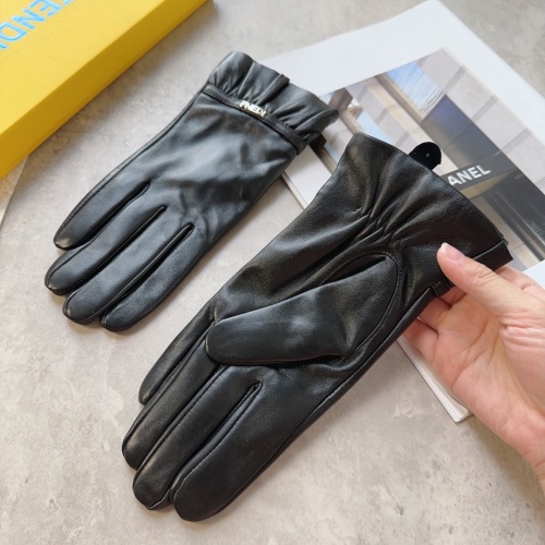 Replica Fendi Gloves For Women #1145096 $48.00 USD for Wholesale