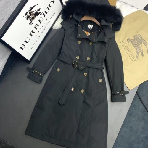 Burberry Down Feather Coat Long Sleeved For Women #1145248 $280.99 USD, Wholesale Replica Burberry Down Feather Coat