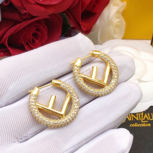 Replica Fendi Earrings For Women #1145980 $29.00 USD for Wholesale