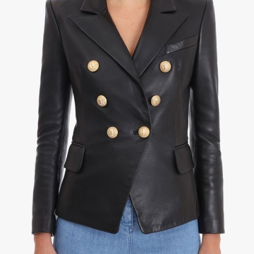 Replica Balmain Jackets Long Sleeved For Women #1146907 $96.00 USD for Wholesale