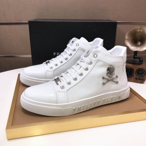 Replica Philipp Plein PP High Tops Shoes For Men #1148172 $88.00 USD for Wholesale