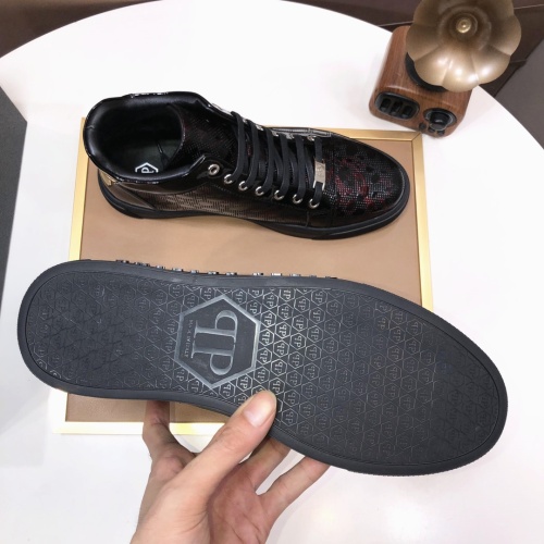 Replica Philipp Plein PP High Tops Shoes For Men #1148177 $88.00 USD for Wholesale