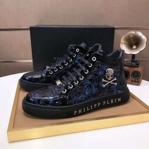 Replica Philipp Plein PP High Tops Shoes For Men #1148180 $88.00 USD for Wholesale