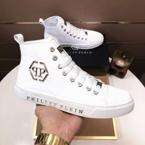 Replica Philipp Plein PP High Tops Shoes For Men #1148188 $88.00 USD for Wholesale