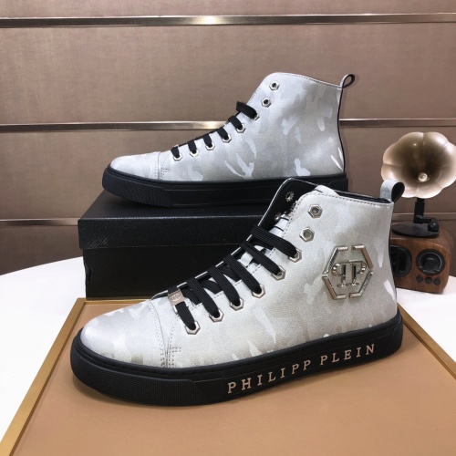 Philipp Plein PP High Tops Shoes For Men #1148189 $88.00 USD, Wholesale Replica Philipp Plein PP High Tops Shoes