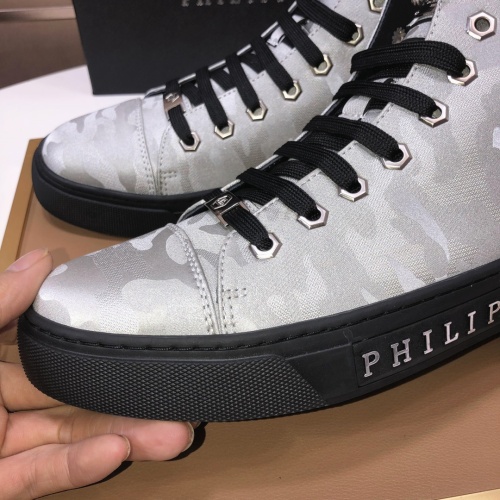 Replica Philipp Plein PP High Tops Shoes For Men #1148189 $88.00 USD for Wholesale