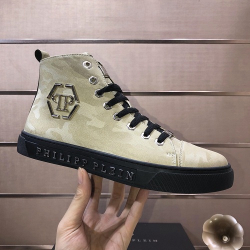 Replica Philipp Plein PP High Tops Shoes For Men #1148191 $88.00 USD for Wholesale