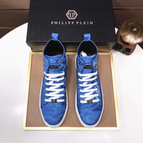 Replica Philipp Plein PP High Tops Shoes For Men #1148192 $88.00 USD for Wholesale