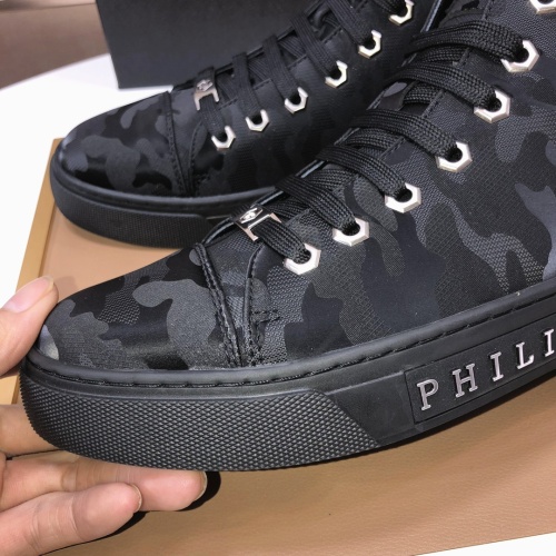 Replica Philipp Plein PP High Tops Shoes For Men #1148194 $88.00 USD for Wholesale