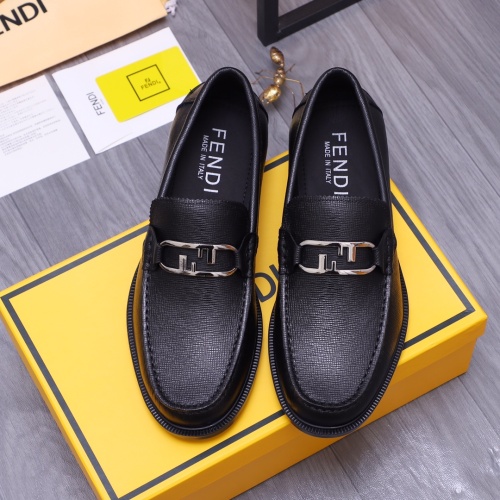 Replica Fendi Leather Shoes For Men #1148210 $88.00 USD for Wholesale