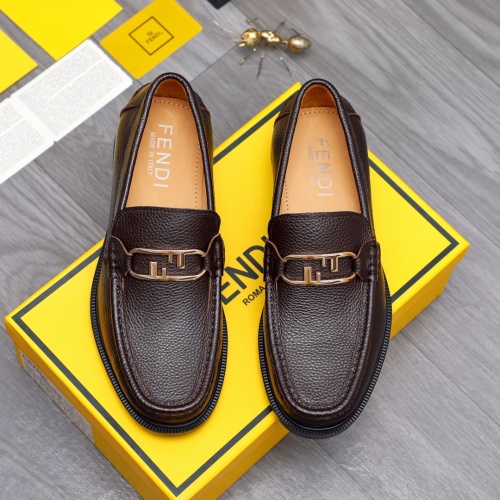 Replica Fendi Leather Shoes For Men #1148216 $88.00 USD for Wholesale