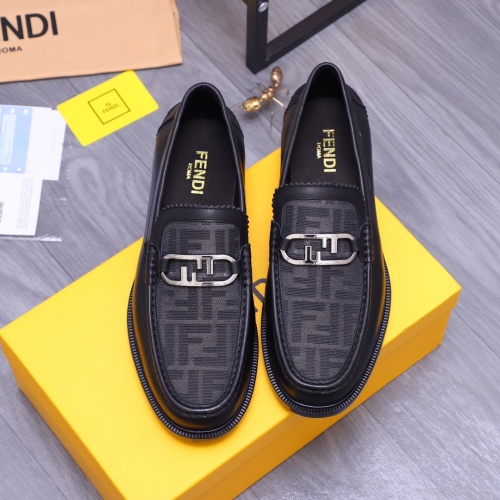 Replica Fendi Leather Shoes For Men #1148220 $80.00 USD for Wholesale