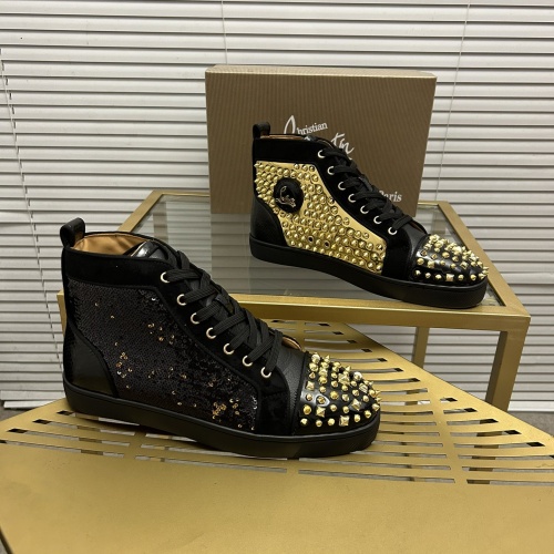 Christian Louboutin High Top Shoes For Men #1148724 $98.00 USD, Wholesale Replica Christian Louboutin High Top Shoes