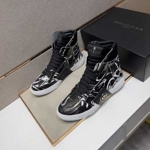 Replica Philipp Plein PP High Tops Shoes For Men #1148769 $122.00 USD for Wholesale