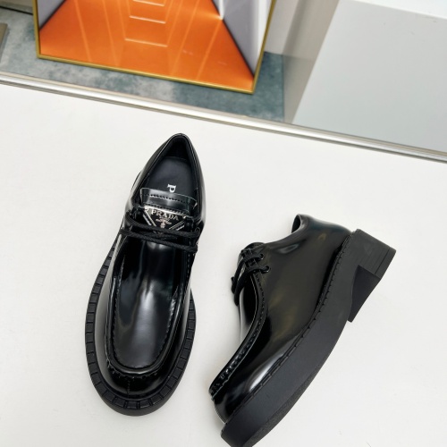 Replica Prada Leather Shoes For Women #1148776 $105.00 USD for Wholesale