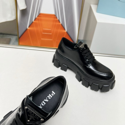 Replica Prada Leather Shoes For Women #1148777 $105.00 USD for Wholesale
