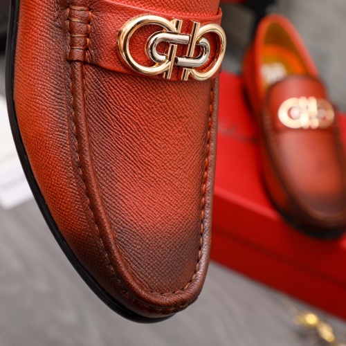 Replica Salvatore Ferragamo Leather Shoes For Men #1148778 $85.00 USD for Wholesale
